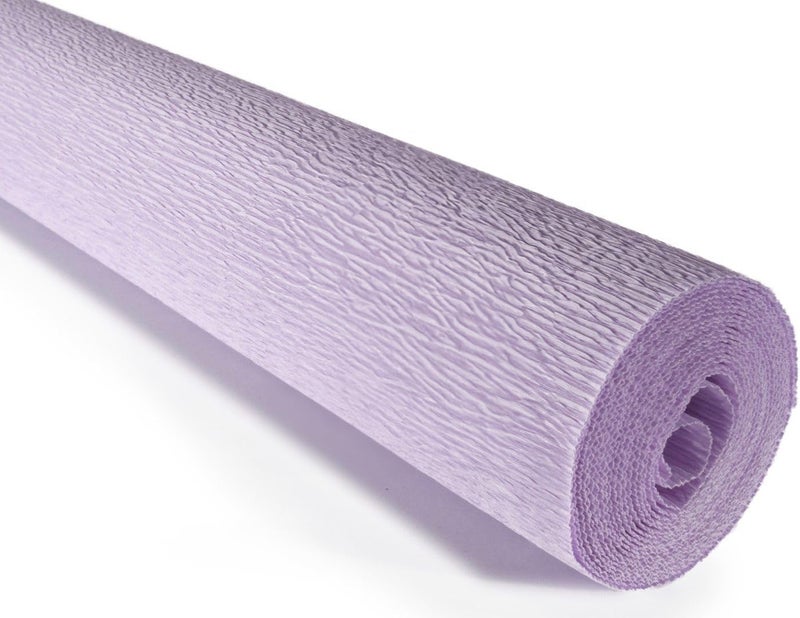 LCREATE LCREATE LCREATE Cartotecnica Rossi 140g 10 Inch Wide 8.2ft Long Italian Crepe Paper Rollfor Wedding Ceremony Various Large Festivals Decoration (Light Purple（992）) - Image 1